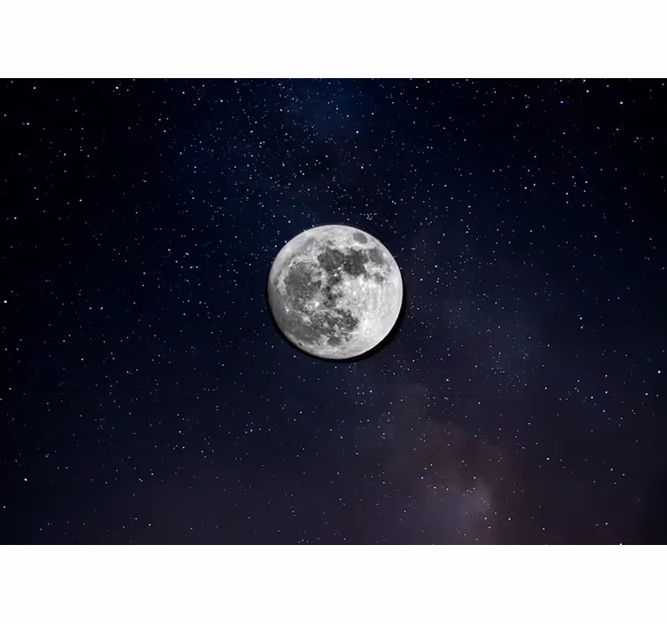 Black blind grey moon in outer space - TenStickers