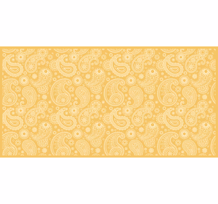 Yellow blind with arabic paisley design - TenStickers