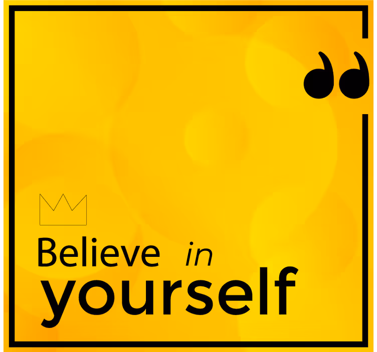 Yellow blind trust in yourself - TenStickers