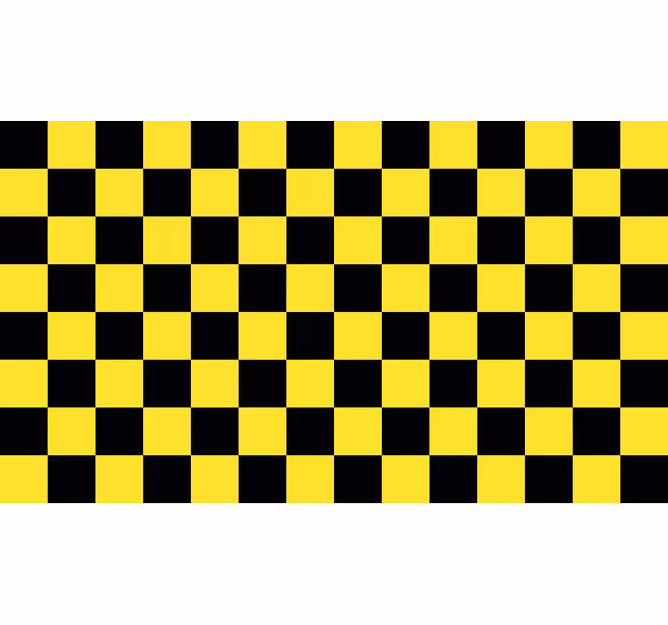 Yellow blind yellow and black checkerboard - TenStickers