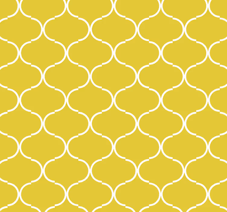 Yellow blind with geometric line design - TenStickers