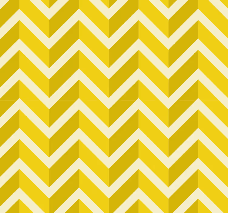 Yellow blind with geometric arrow pattern - TenStickers