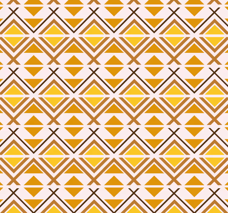 Yellow blind with geometric graphic design - TenStickers