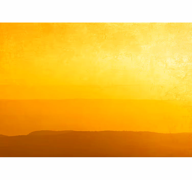 Yellow blind hills at sunset - TenStickers