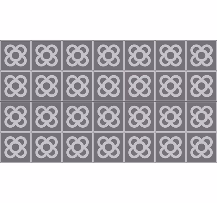 Grey blind with barcelona tile design - TenStickers