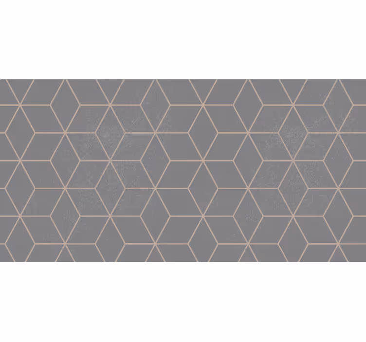 Grey blind with geometric grey hexagon pattern - TenStickers