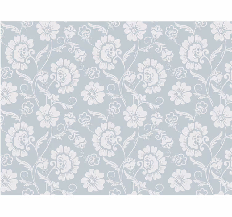 Grey blind with elegant floral design - TenStickers