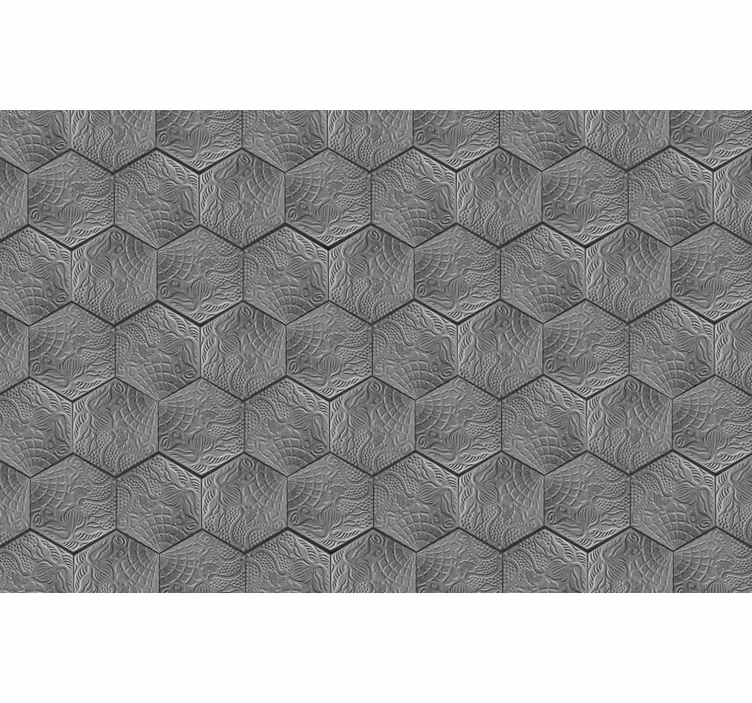 Grey blind inspired by gaudí mosaic - TenStickers