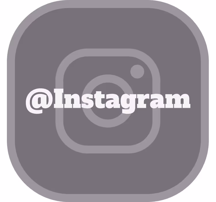 Grey blind your instagram - TenStickers