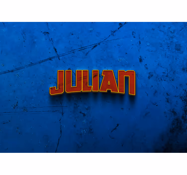 Blue blind superhero wall art with name - TenStickers
