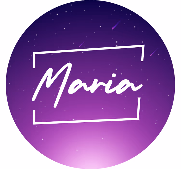 Purple blind with galaxy design and name - TenStickers