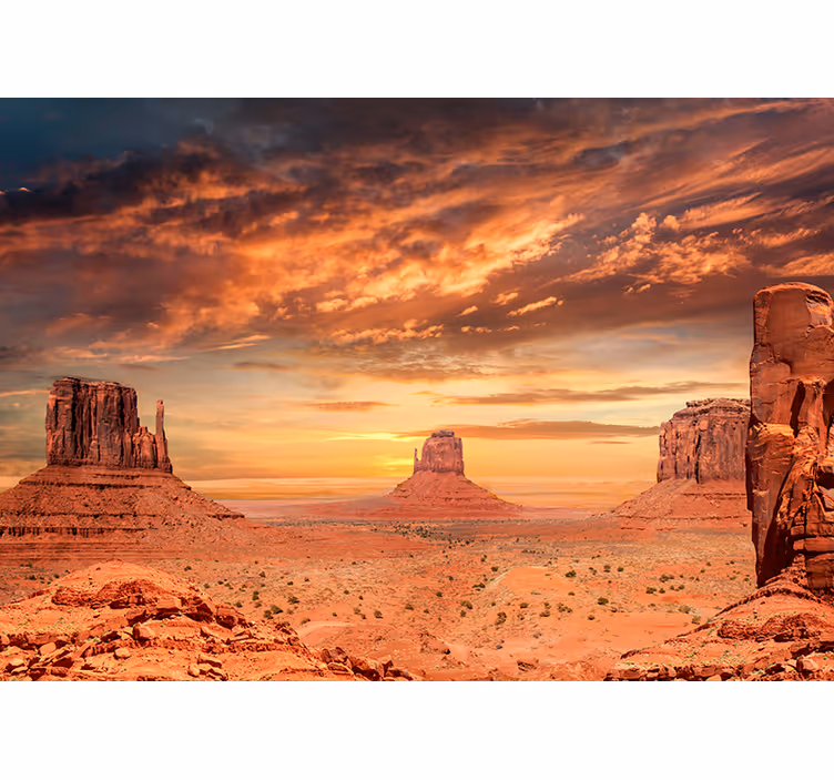 Living room blind mountains in the desert - TenStickers