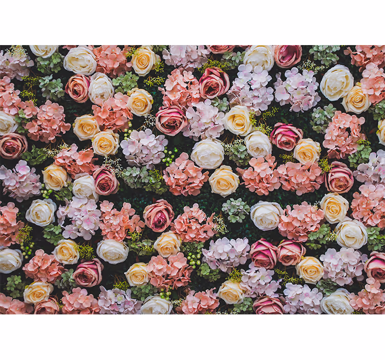 Living room blind floral vintage style - TenStickers