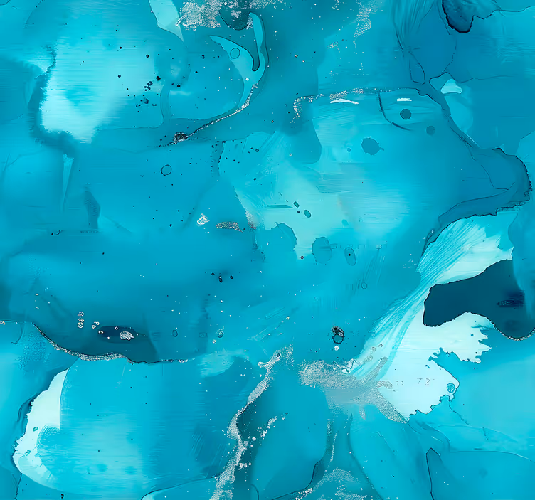 Blue blind with azure waves - TenStickers