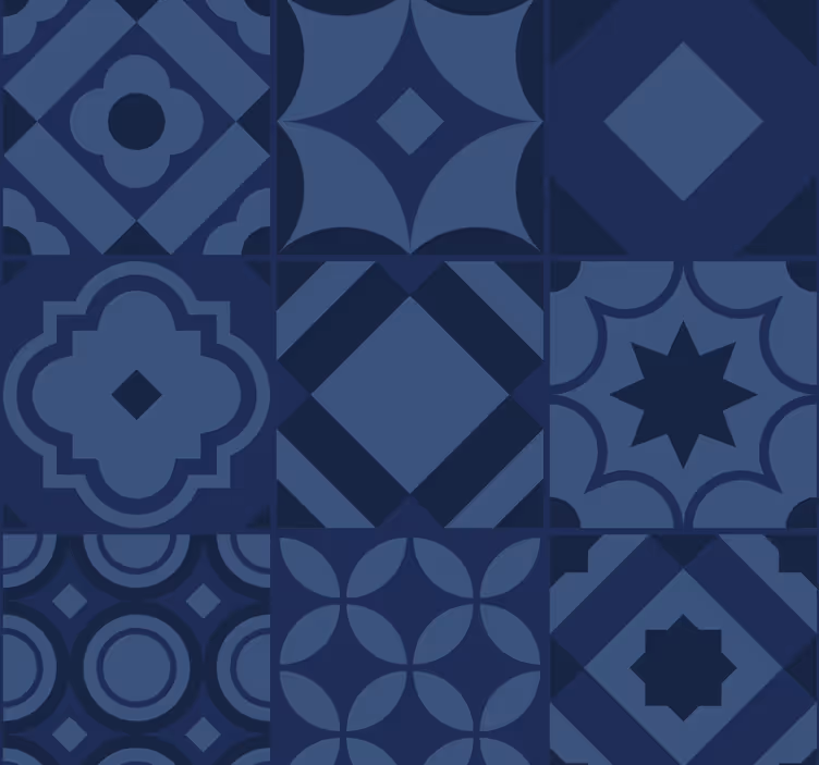 Blue blind navy blue tiles - TenStickers