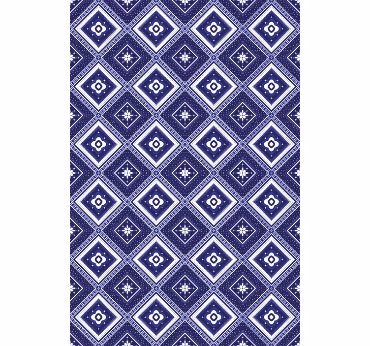 Blue blind with blue diamond pattern - TenStickers