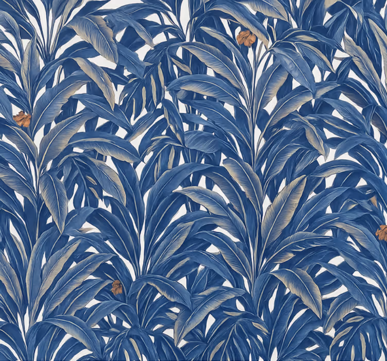 Blue blind lush indigo jungle - TenStickers