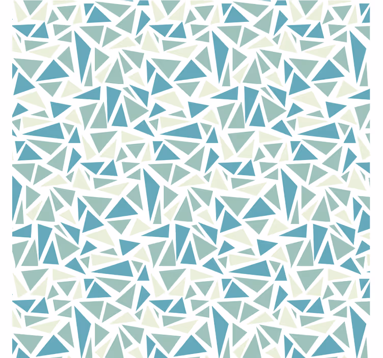 Blue blind in green retro mosaic design - TenStickers