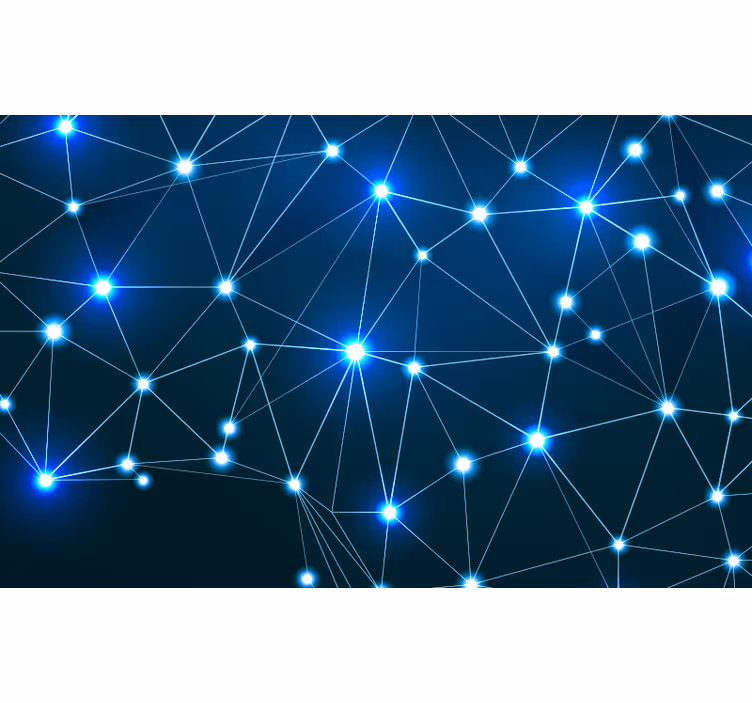 Blue blind constellation map - TenStickers