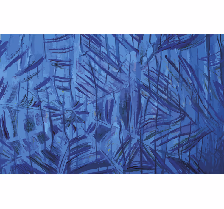 Blue blind blue ink spider web - TenStickers