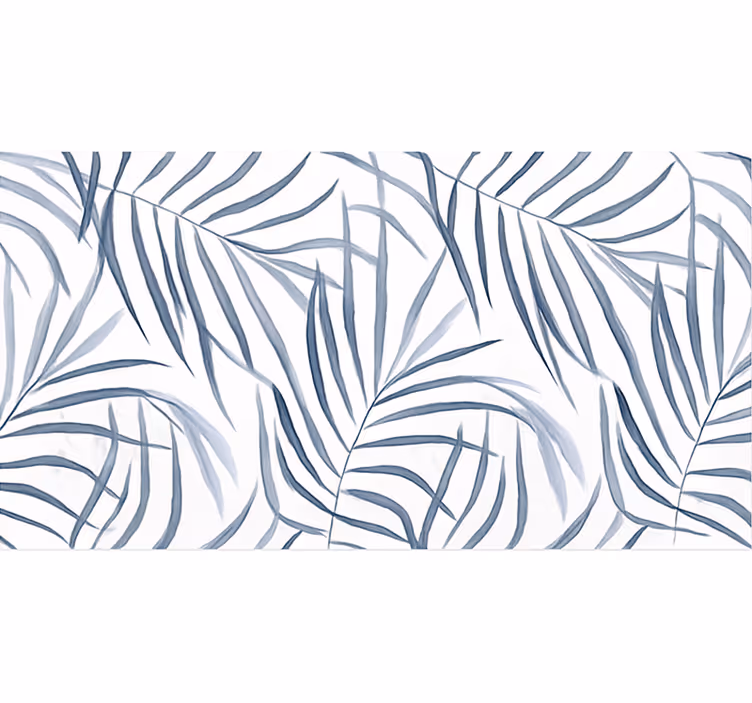 Blue blind with delicate leaf pattern - TenStickers