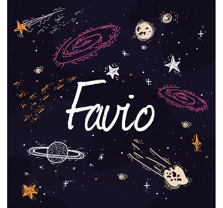 Blue blind galaxy with customizable name - TenStickers