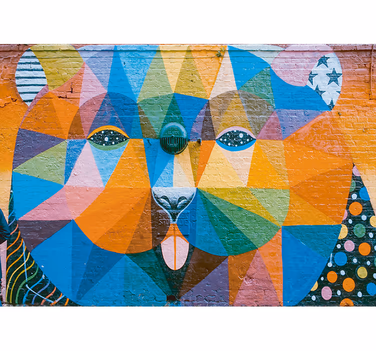 Living room blind tribal graffiti - TenStickers