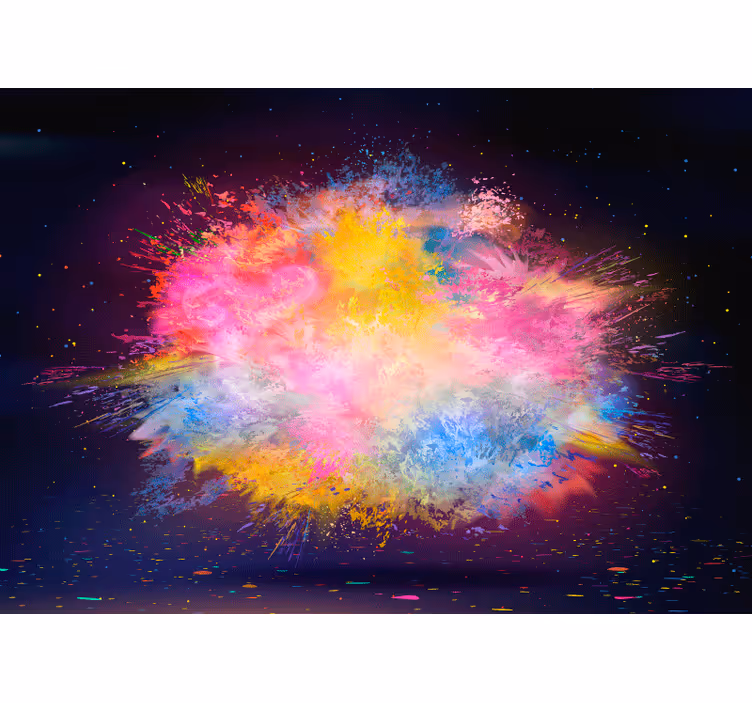 Rainbow burst living room blind - TenStickers