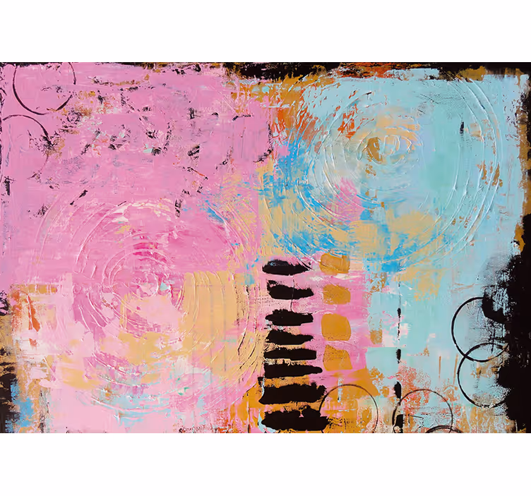 Living room blind abstract wall art original - TenStickers