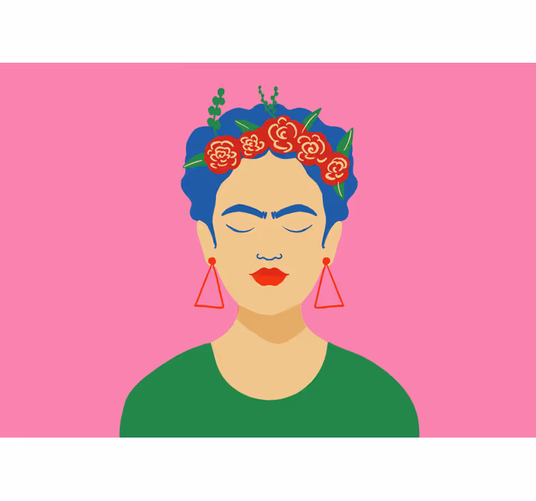 Living room blind frida kahlo pop art design - TenStickers