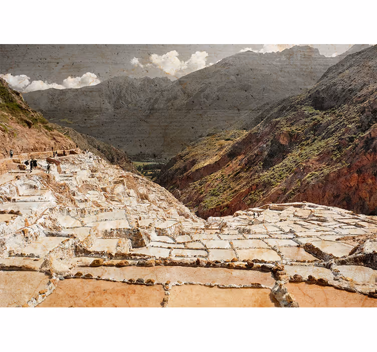 Living room blind inspired by maras salt mines - TenStickers
