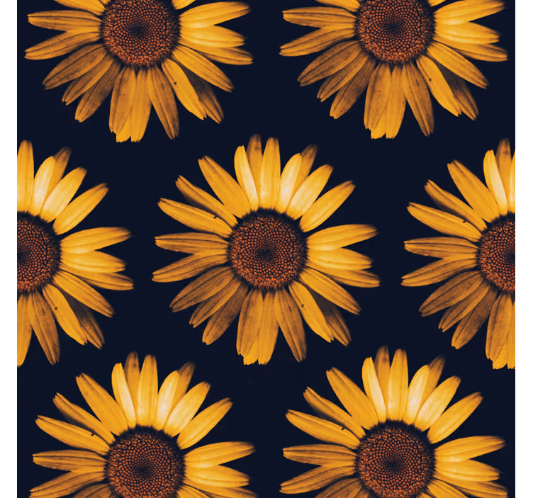 Living room blind in yellow sunflower design - TenStickers