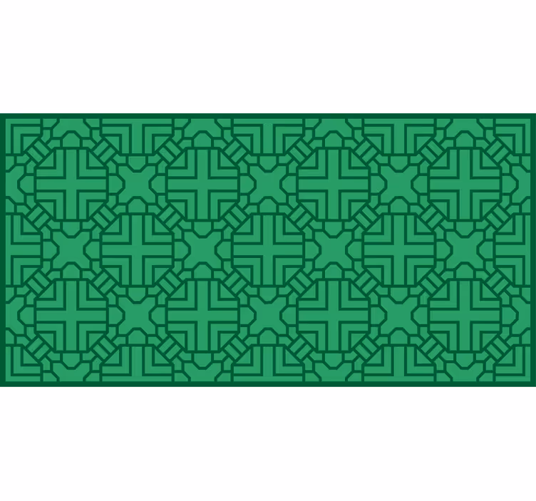 Green blind with korean leaf pattern - TenStickers