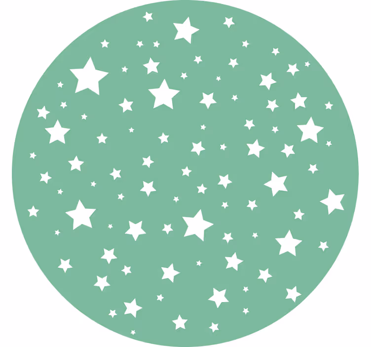 Green blind with round green stars - TenStickers