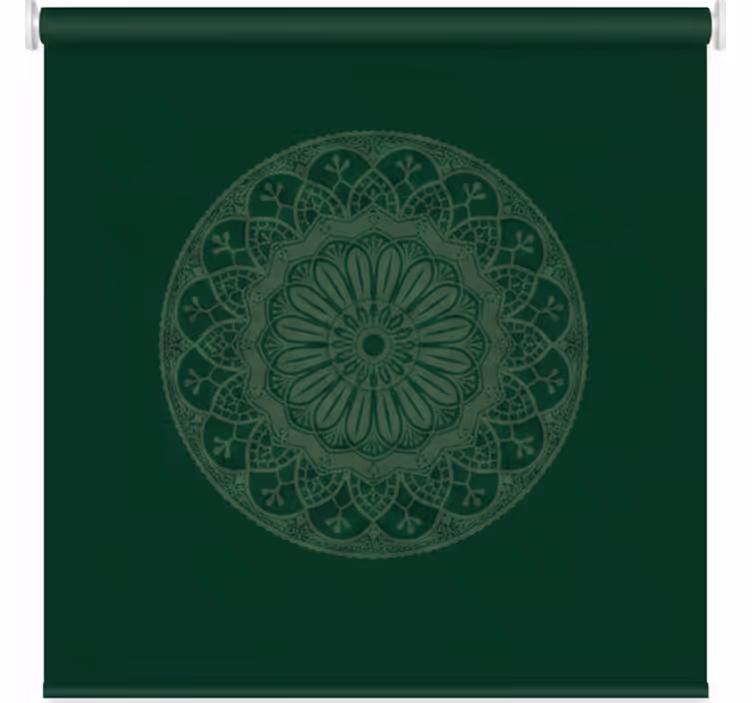 Green blind with green mandala design - TenStickers