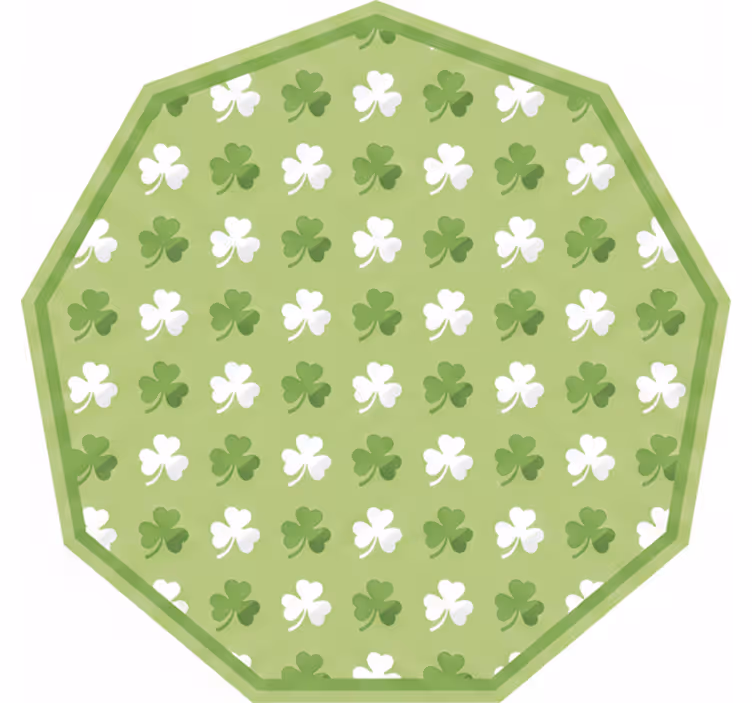 Green blind with green and white shamrock stripes - TenStickers