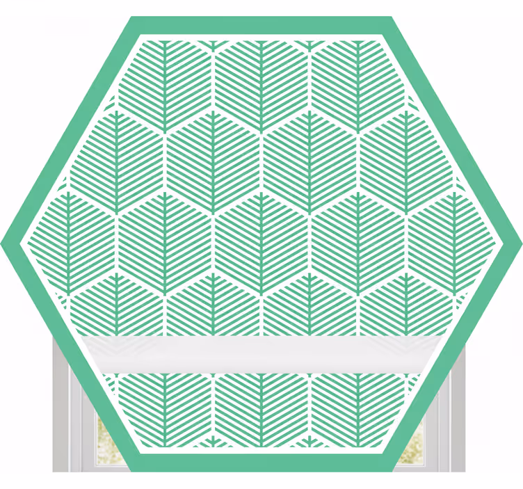 Green blind in hexagon shape of green plants - TenStickers