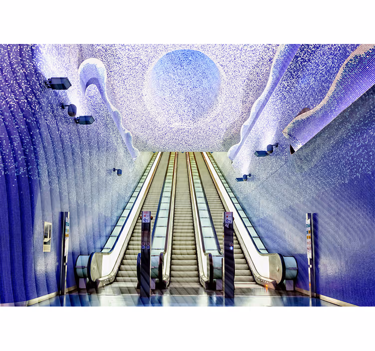 Living room blind inspired by naples metro station - TenStickers