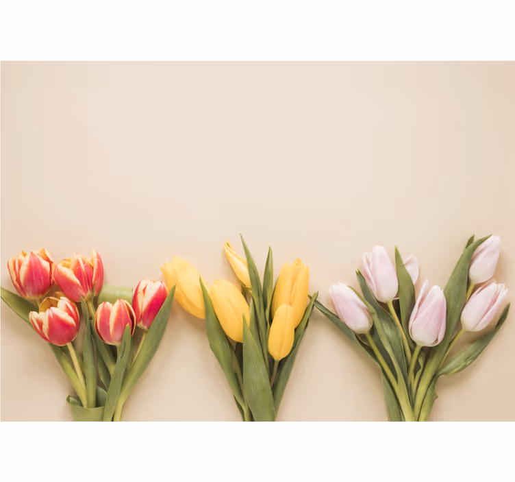 Living room blind in three floral colors - TenStickers