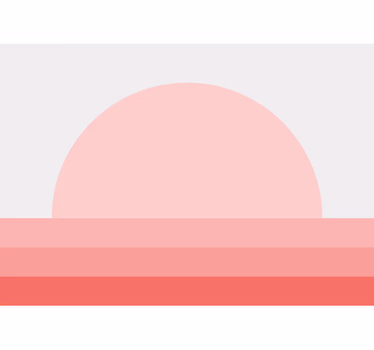 Pink 70s sunset living room blind - TenStickers