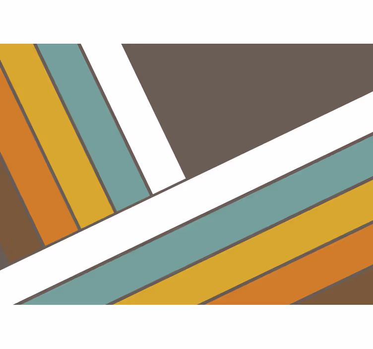 Living room blind retro 70's stripes - TenStickers