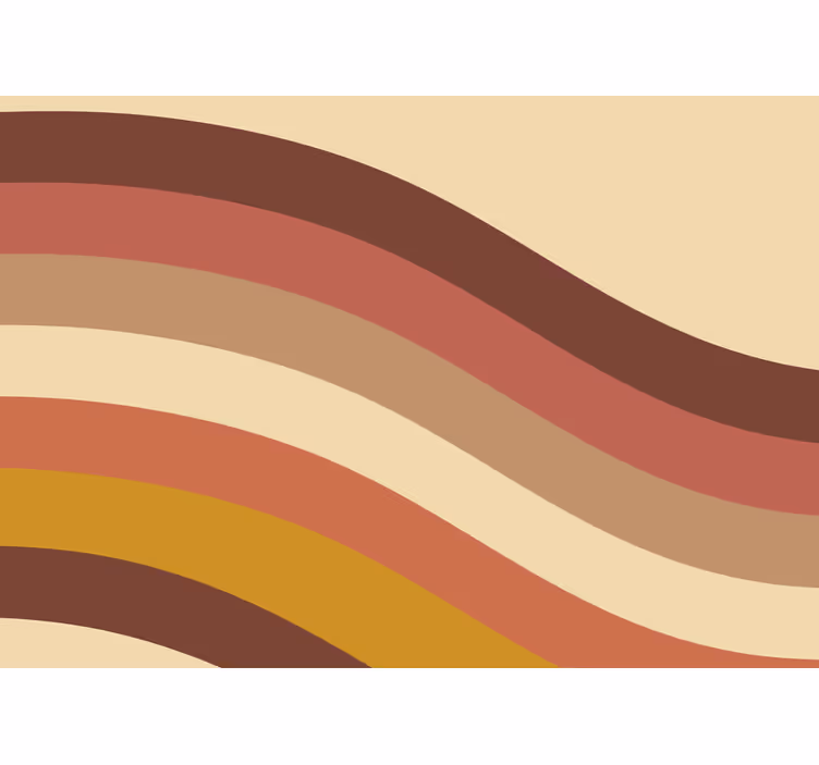 Living room blind retro stripes design - TenStickers