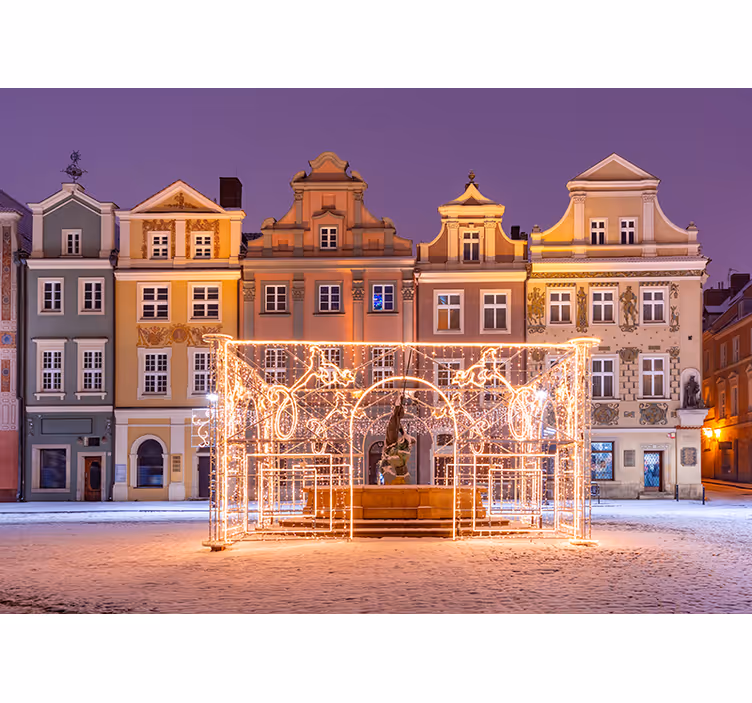 Living room blind old town square style - TenStickers