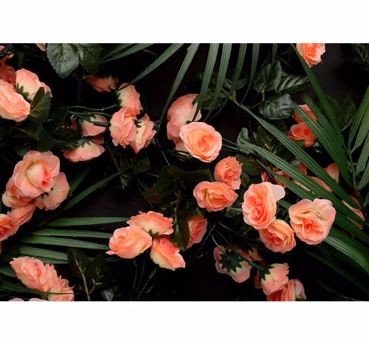 Living room blind floral palms design - TenStickers