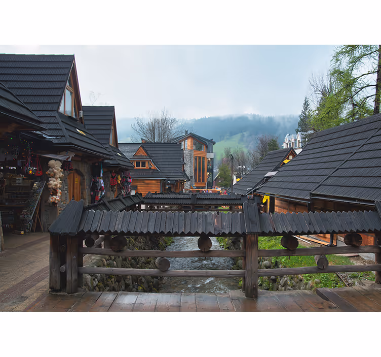Living room blind zakopane street design - TenStickers