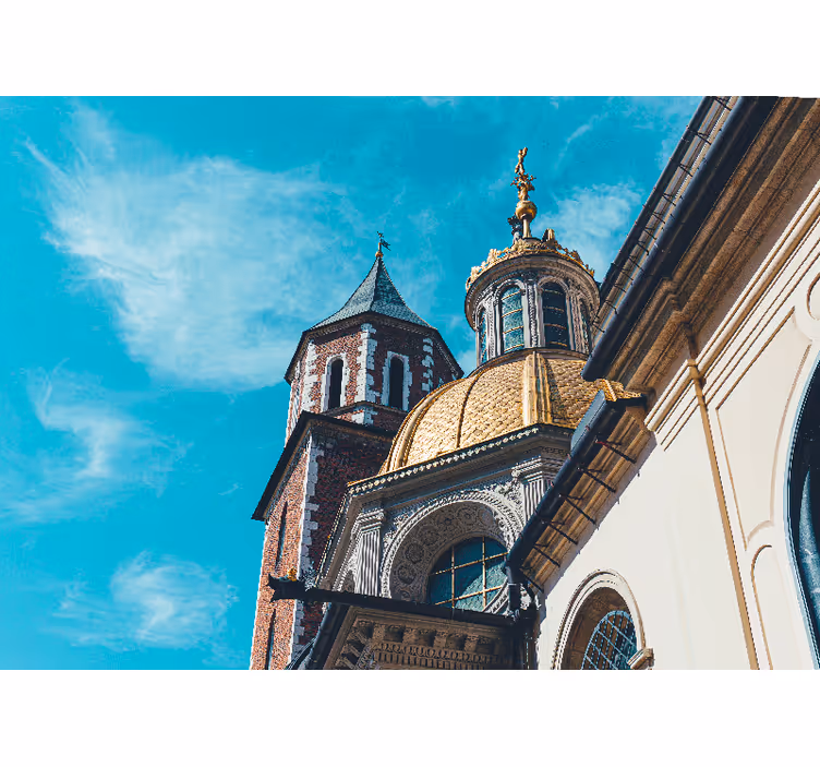 Living room blind wawel view - TenStickers