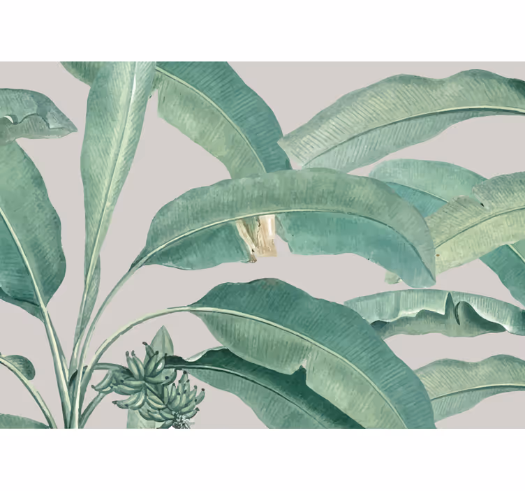 Living room blind nordic tropical trees - TenStickers