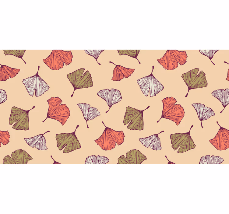 Living room blind with colorful ginkgo leaves - TenStickers