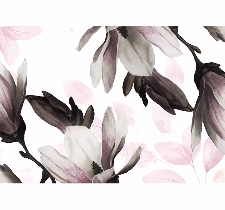 Living room blind in glamorous floral design - TenStickers