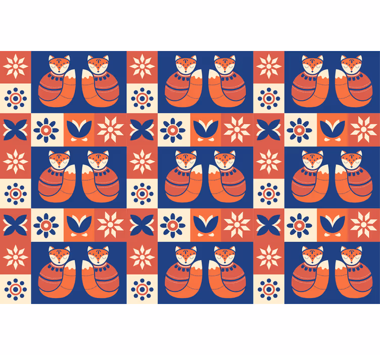 Living room blind with colorful animal pattern - TenStickers